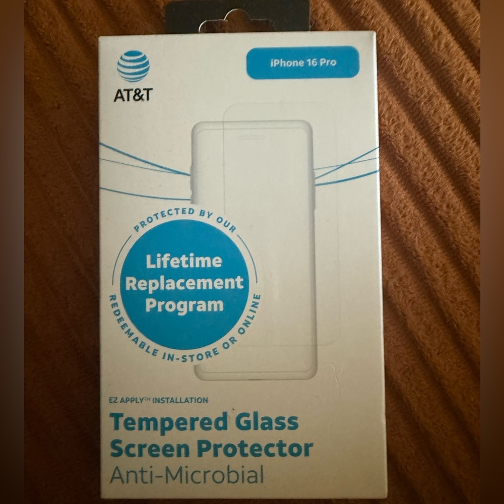 AT&T iPhone 16 Pro Tempered Glass Screen Protector - White